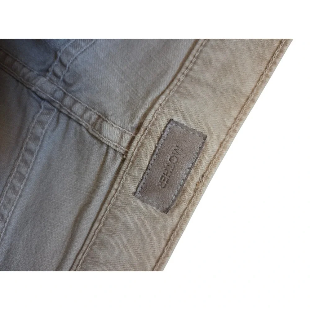 MOTHER The Insider Ankle‎ Fray Jeans Chalk It Up Womens Size 28 cream in color